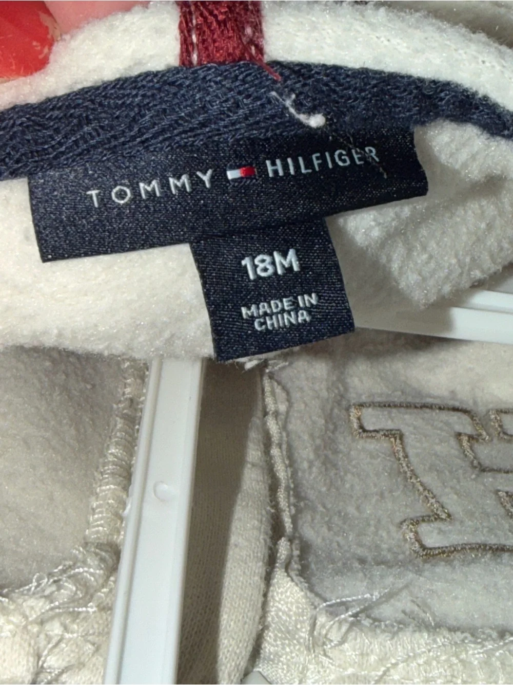 Tommy Hilfiger Hooded Sweatshirt & Burgundy Jogger Set -